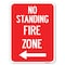 Signmission No Standing Fire Zone W/ Left Arrow Heavy-Gauge Alum Rust Proof Parking, 18" x 24", A-1824-23586 A-1824-23586 - alternate 1